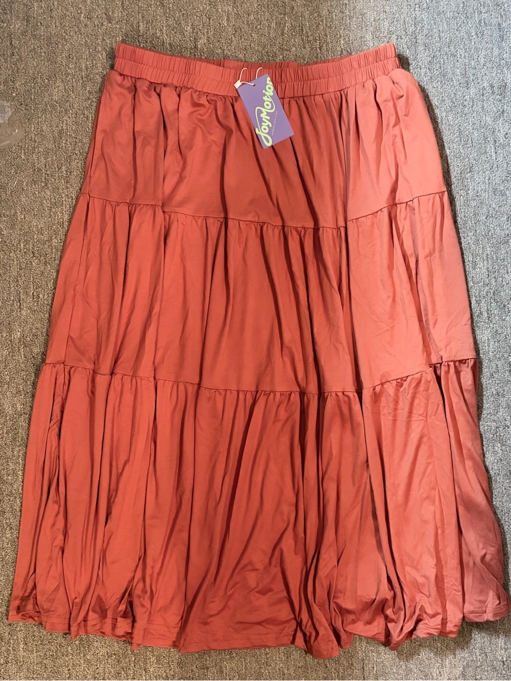 NWT Joymotion Women’s Tiered Boho Skirt in Terracotta